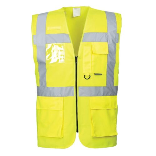 BERLIN Executive Hi Vis Zip Vest Yellow