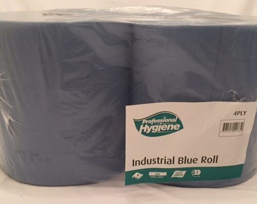 Blue Recycled Industrial Roll 4 ply