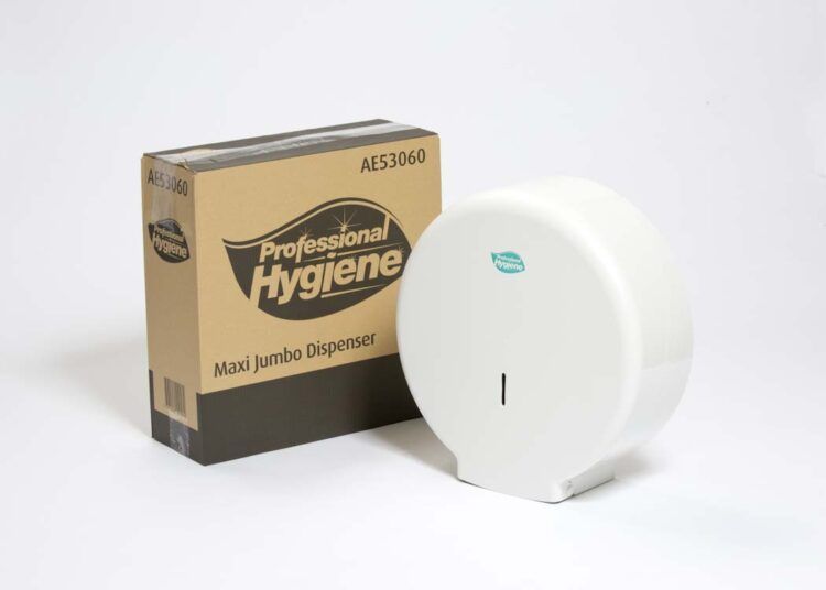 MAXI JUMBO TOILET ROLL DISPENSER 500 M, RANGE "AZUR"