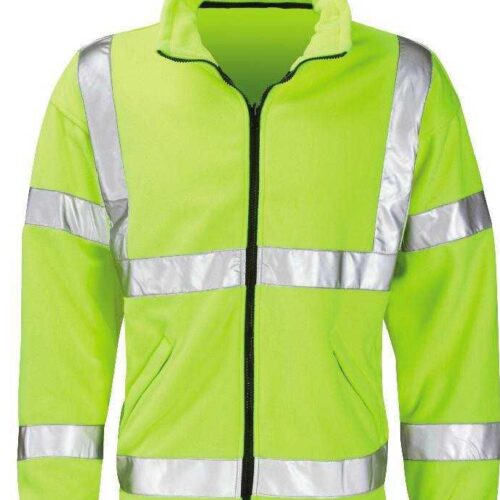 HIVIS FLEECE JACKET, YELLOW