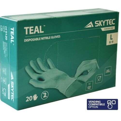 Skytec Nitrile Glove PF Green