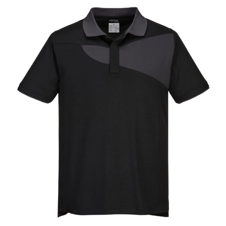 Portwest PW210 - PW2 Cotton Comfort Polo Shirt S/S Navy/Royal - Image 7