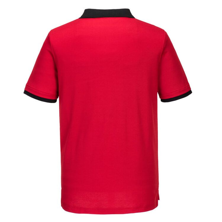 Portwest PW210 - PW2 Cotton Comfort Polo Shirt S/S Navy/Royal - Image 4