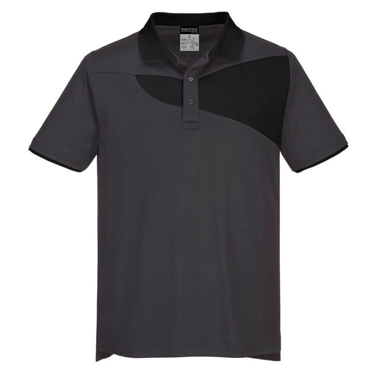 Portwest PW210 - PW2 Cotton Comfort Polo Shirt S/S Navy/Royal - Image 6
