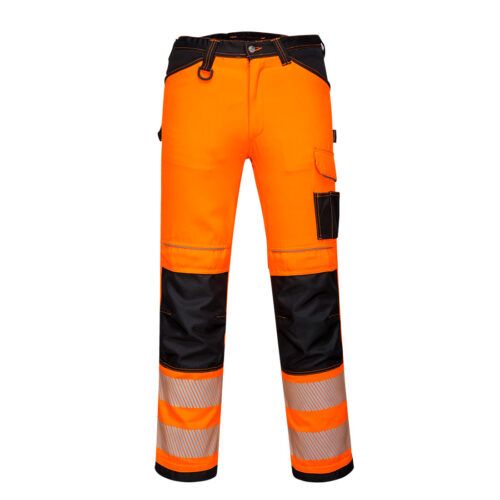 Portwest PW340 - PW3 Hi-Vis Work Trousers Orange/Black