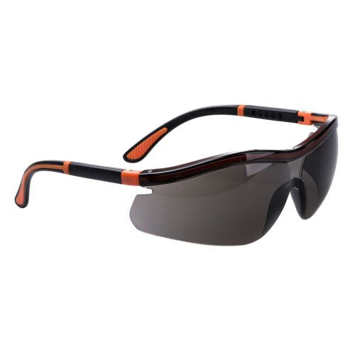 Neon Safety Safety Glasses Smoke - PS34